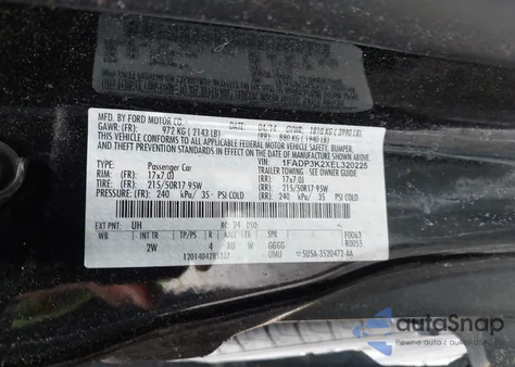 2014 Ford Focus Se из США, поврежденный, VIN 1FADP3K2XEL320225